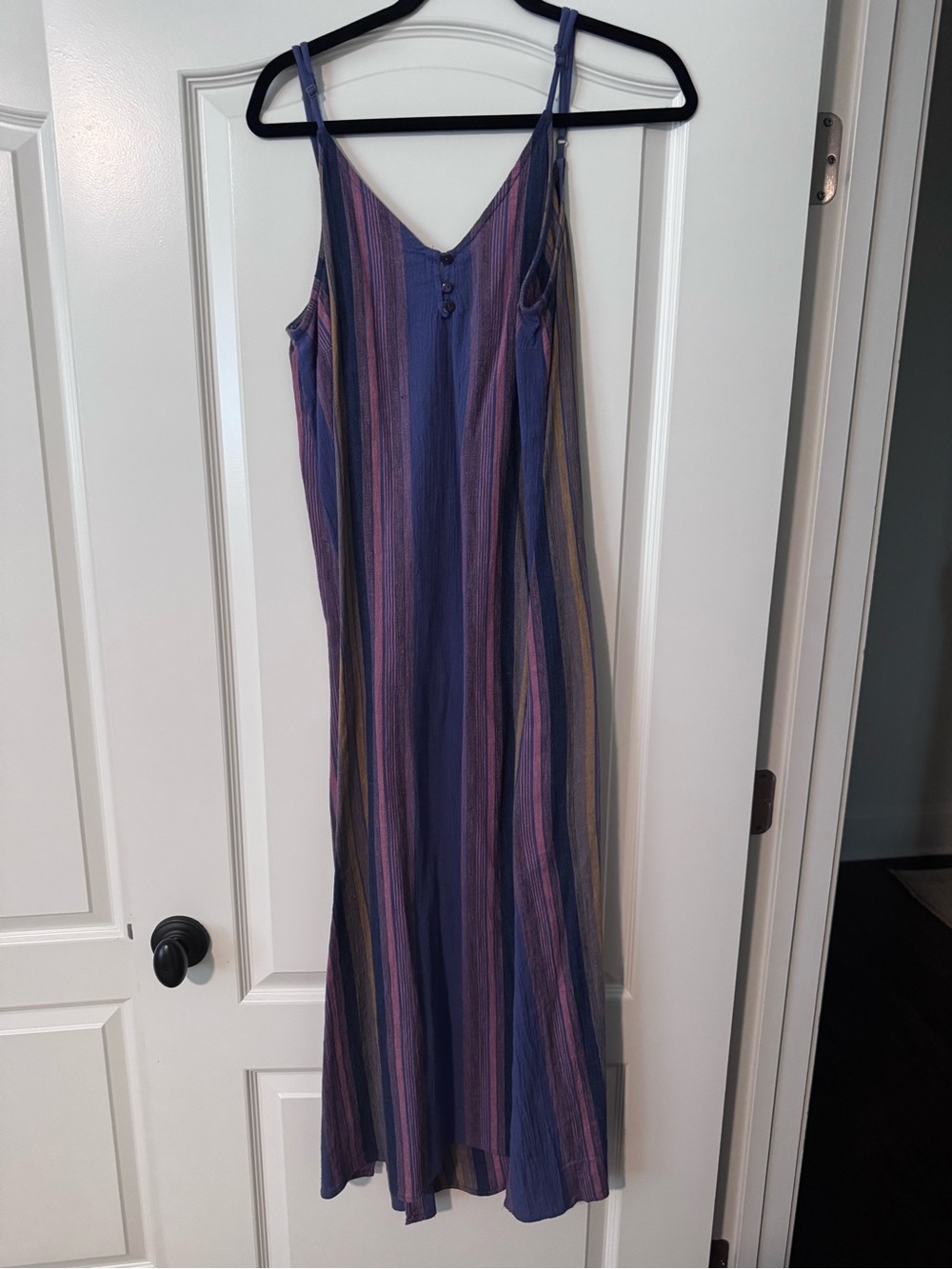 Rip Curl Striped Maxi Dress in Purple, Pink and Blue